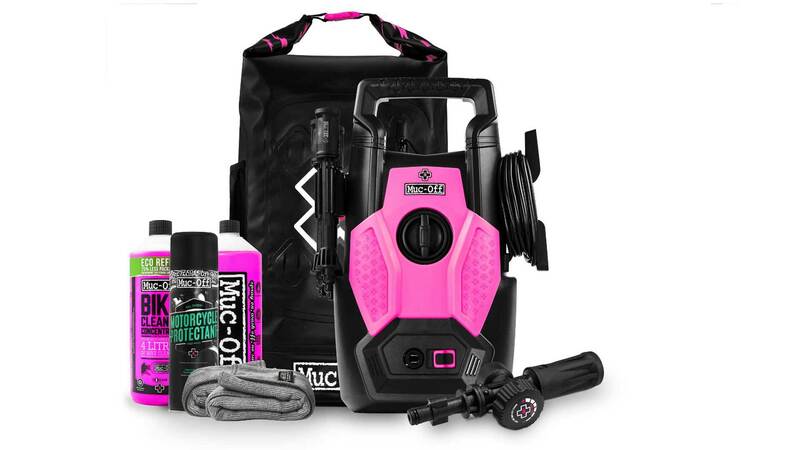Kit nettoyeur haute-pression pour motos MUC-OFF (comprend les produits de nettoyage et d'entretien)