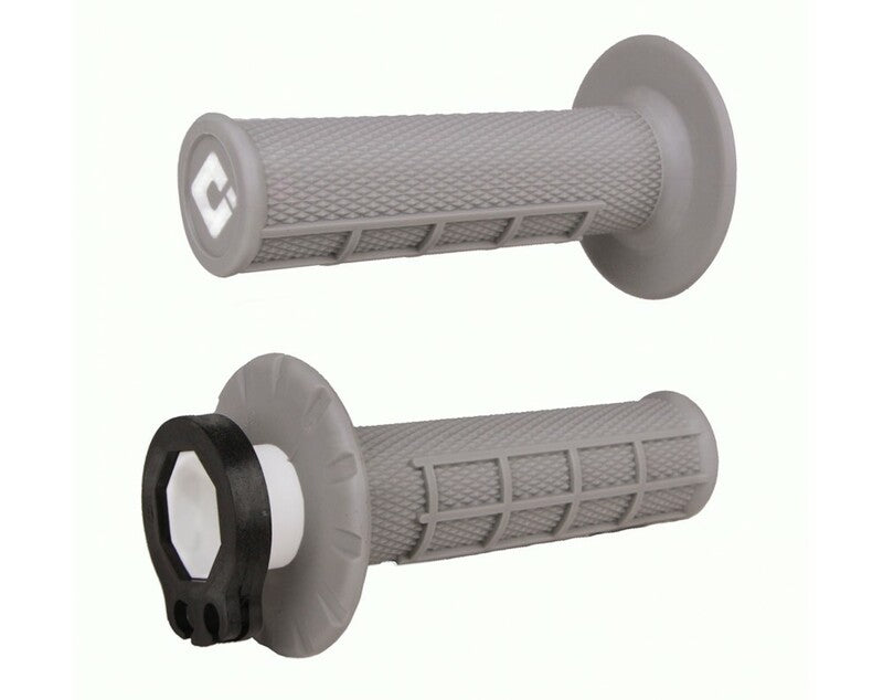 Revêtements ODI MX V2 Lock-On semi-gauffré - gris