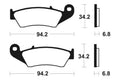 Plaquettes de frein TECNIUM Racing MX/Quad métal fritté - MOR194