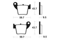Plaquettes de frein TECNIUM Racing MX/Quad métal fritté - MOR277