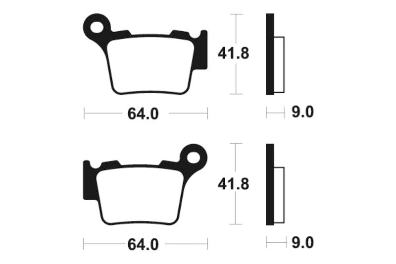 Plaquettes de frein TECNIUM Racing MX/Quad métal fritté - MOR291