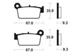 Plaquettes de frein TECNIUM Performance métal fritté - MR290