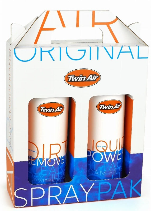 Pack nettoyage TWIN AIR Liquid Power Spray + Dirt Remover - 2x500ml