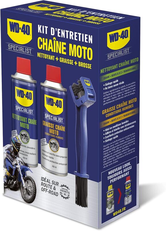 Kit d'entretien de chaîne WD-40 Specialist - 2x Spray 400ml