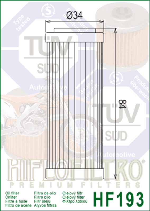 Filtre à huile HIFLOFILTRO - HF193
